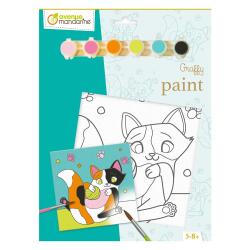 Graffy Paint, Chat 20x20 cm - Multicolore