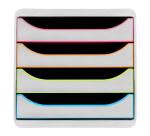 Módulo individual BIG-BOX para documentos A4 + con 4 cajones, ultra-rígido y con stop de seguridad y con stop de seguridad - Black Office