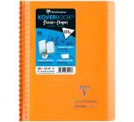 Carnet dessin/croquis Koverbook reliure intégrale enveloppante A5 100 pages papier blanc 125 g couverture polypropylène transparent - Assortis