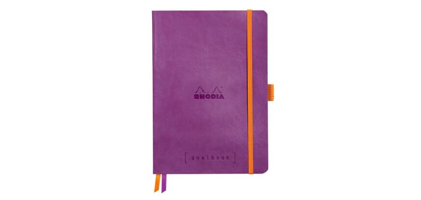 Rhodiarama Goalbook A5 mit flexiblem Einband, 120 Blatt elfenbein 90g, Dot/punktkariert - Violett