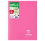 Cahier piqué Koverbook A4 96 pages petits carreaux couverture polypropylène opaque 100% recyclé - Assortis