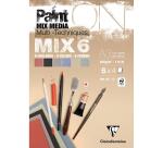 PaintON MIX6 bloc collé 24F A3 250g assorti 6x4F