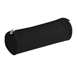 Trousse textile ronde Ø7 x 22 cm, noir