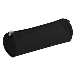 Trousse textile ronde Ø7 x 22 cm, noir