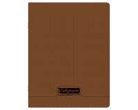 Cahier piqué 8000 POLYPRO 17x22 cm 192 pages grands carreaux 90 g - Marron