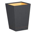 Rhodiarama corbeille à papier simili cuir italien 27x27x32 cm - Titane