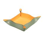 Rhodiarama vide-poche réversible simili cuir italien 12x12x4,5 cm - Céladon