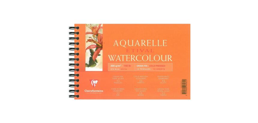 Etival album spiralé 12F 12x18cm 300g grain fin