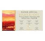 Papier Huile lin naturel bloc collé 1 côté 12F 20x40cm 240g