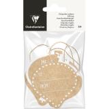 Etiquettes Cadeaux kraft, boules de Noël - Kraft