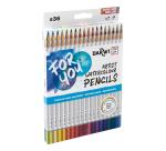 Darwi For You boite de 36 crayons de couleur aquarellables - Assortiment