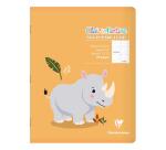 Cahier piqué 17x22 cm 32 pages grands carreaux 3 mm agrandis 12/12 mm - Assortis