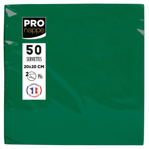 Pack of 50 micro-embossed 2-ply cotton cocktail napkins - 20x20 cm