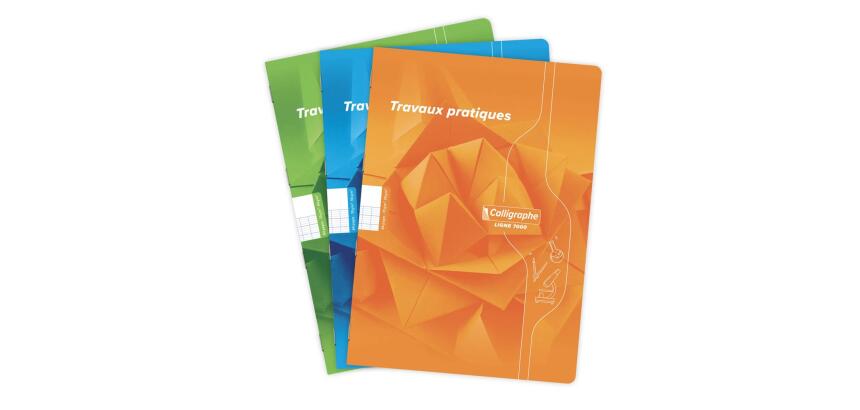 Cahier Travaux Pratiques piqué 7000 A4 64 pages grands carreaux 70 g + uni 90 g - Assortis