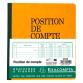 PIQ. POSITION DE COMPTE 21/19 80 PAGES - Farben sortiert