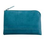 Rhodiarama pochette zippée en simili cuir - taille S (11x17 cm) - Paon