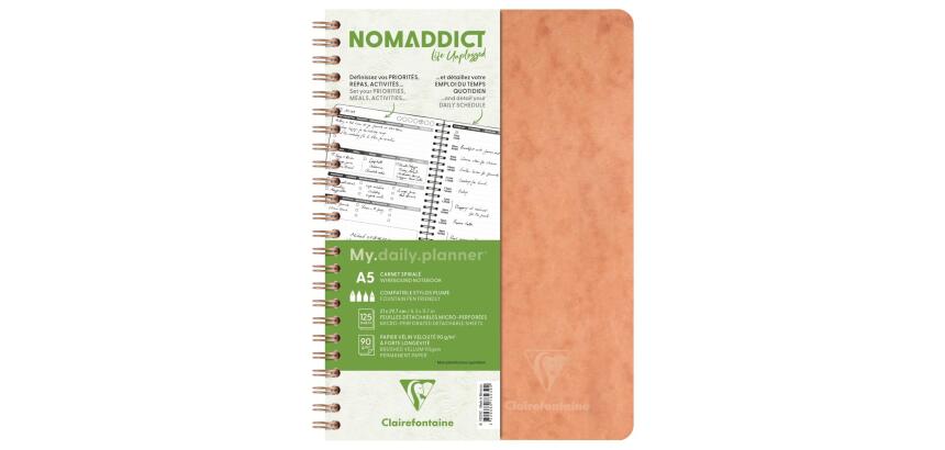 My.daily.planner Age Bag carnet reliure intégrale A5 250 pages détachables - Tabac