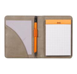 Rhodiarama livret porte-bloc N°11 pour bloc ou carnet format A7 - Taupe