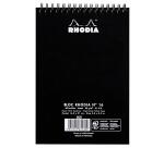 Bloc reliure intégrale Rhodia Classic 14,8x21 cm 80 feuillets dot microperforé 80g - Noir