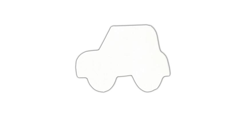 Symbole voiture 12cm - Blanc