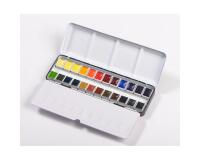 Aquarelle Boite Métal + 24 demi-godets