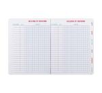 Cahier de textes piqué 8000 POLYPRO 17x22cm 124 pages grands carreaux Incolore - Incolore