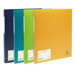 Classeur 4 anneaux plastifié Exacompta Forever A4 - Dos 2 cm couleurs assorties