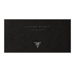 Flying Spirit carnet cousu 50F 10,5x21cm 90g - Noir