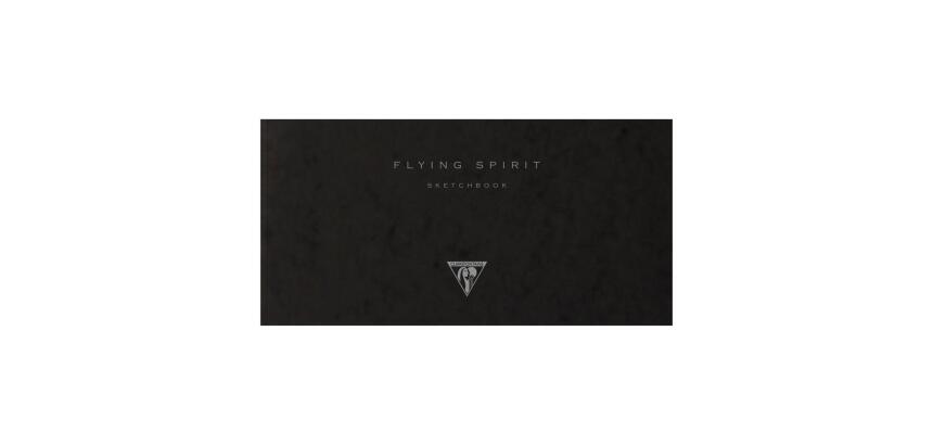 Flying Spirit carnet cousu 50F 10,5x21cm 90g - Noir