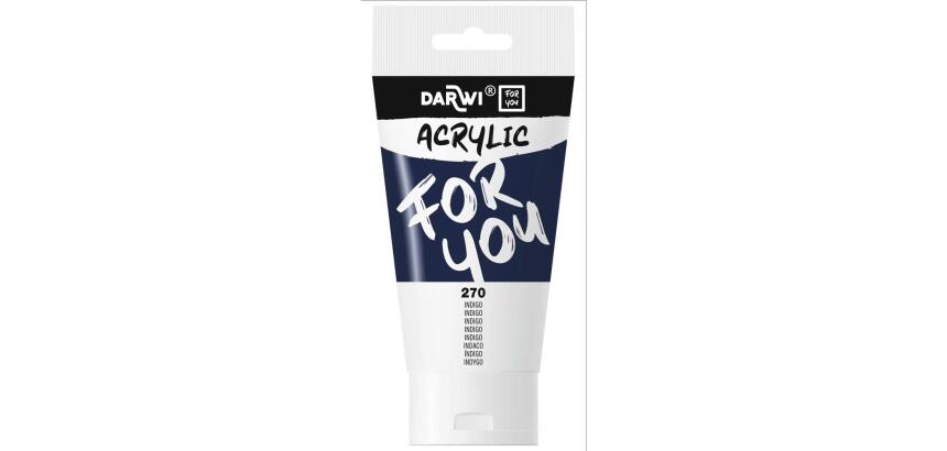 Darwi For You tube de peinture acrylique 75 ml - Indigo