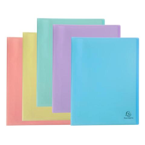 Carpetas de fundas polipropileno Chromaline Pastel semi-rígido 5/10º - (Vistas: 120 Fundas: 60) - 24x32 cm para A4 - Colores surtidos