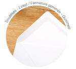 Paquet de 25 Enveloppes Blanches Doublées Triomphe C6-114x162mm - Gommées - 130g/m2 - Blanc