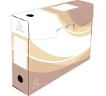 Lot 5 boites archive dos 80mm carton ondulé - Couleurs assorties