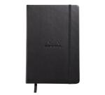 Webnotebook A5 192 pages uni papier ivoire 90g fermeture élastique - Noir