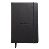 Webnotebook A5 192 pages uni papier ivoire 90g fermeture élastique - Noir