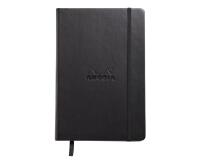 Webnotebook A5 192 pages uni papier ivoire 90g fermeture élastique - Noir