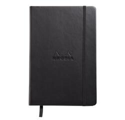 Webnotebook A5 192 pages uni papier ivoire 90g fermeture élastique - Noir