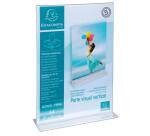 Porte-visuel droit vertical A4 - Cristal