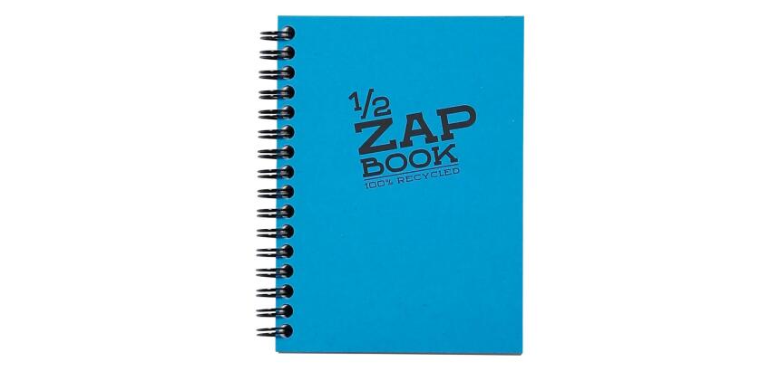 1/2 Zap Book carnet spiralé 80F A6 80g - Aléatoire