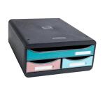 Module de classement Small Box 3 tiroirs Skandi - Couleurs assorties