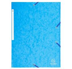 Chemise à élastiques Maxi capacity carte lustrée 425gm2 - A4 - Turquoise