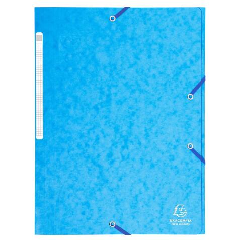 Chemise à élastiques Maxi capacity carte lustrée 425gm2 - A4 - Turquoise