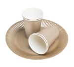 10 Assiettes en carton rondes, 23 cm - Or