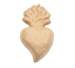 Ex-voto coeur avec flamme - Kraft