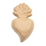 Ex-voto coeur avec flamme - Kraft