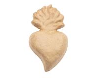 Ex-voto coeur avec flamme - Kraft