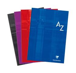 Répertoire brochure rembordée rigide A4 192 pages petits carreaux - Assortis