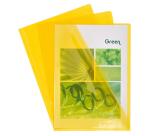 Etui carton de 100 pochettes coin PVC lisse haute résistance 13/100e - A4 - Jaune