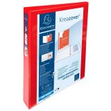 Classeur personnalisable rigide 2 poches KreaCover - 4 anneaux en D 30mm - A4 maxi - Rouge
