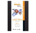 Rhodia Touch Mixed Media Pad, papier Paint'On extra-blanc 250g - A5 portrait, 20 feuillets - Noir